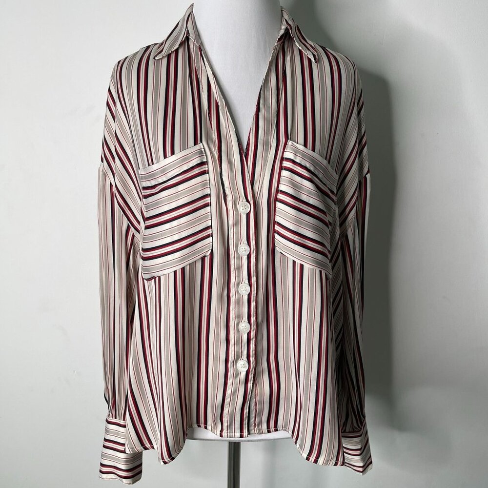 Free People Women's Mad About You striped button-down shirt Size XS